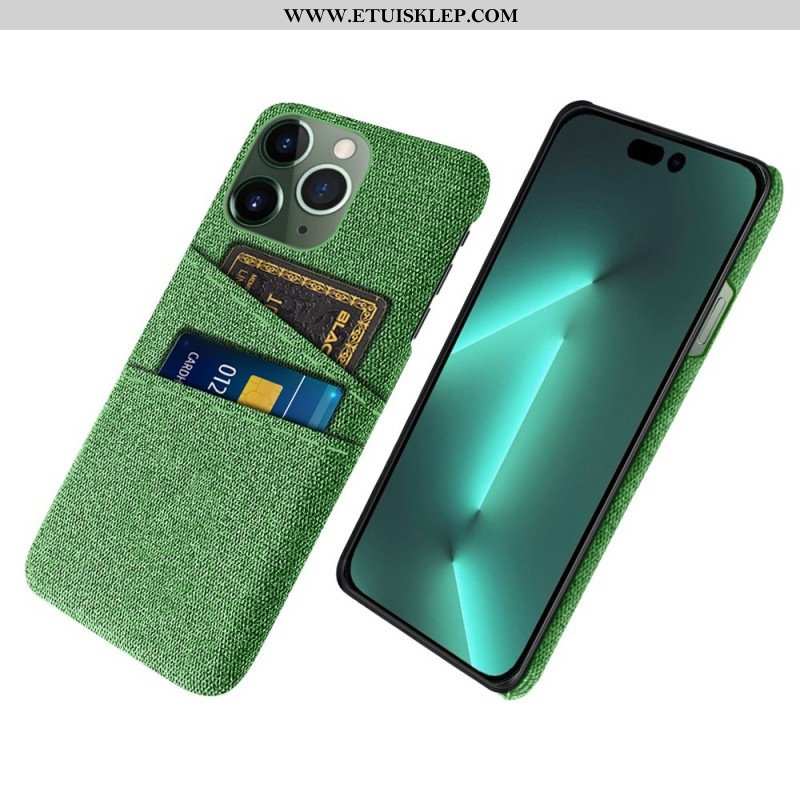 Etui do iPhone 14 Pro Posiadacz Karty Z Tkaniny